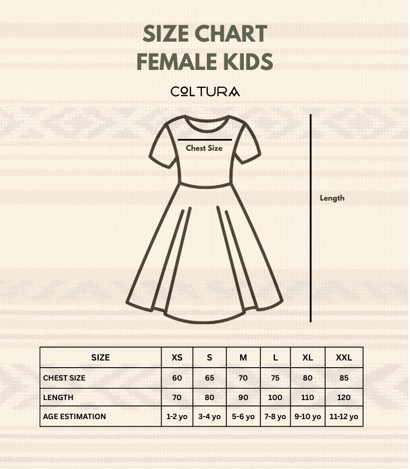 Size chart kids female